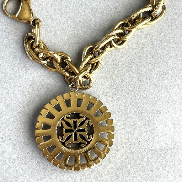 Rustic Cuff Logo Charm Silver OR Gold Byzantine You Pick 1or Both - Picture 12 of 12